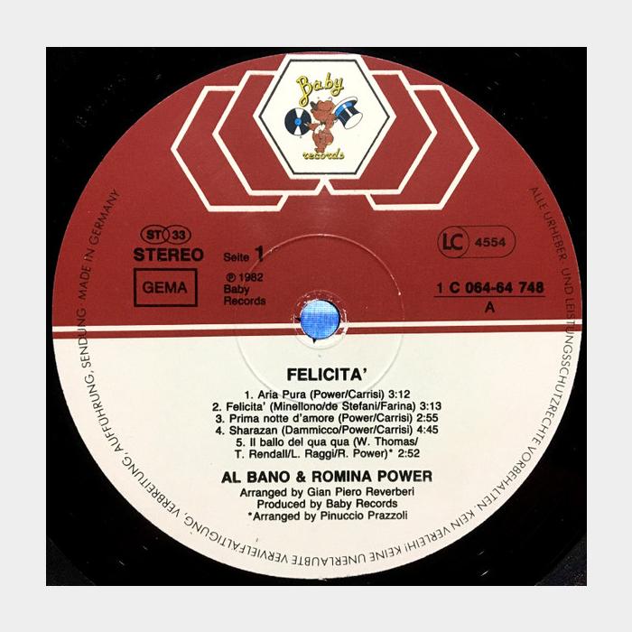 Al Bano & Romina Power - Felicita (ex/ex)