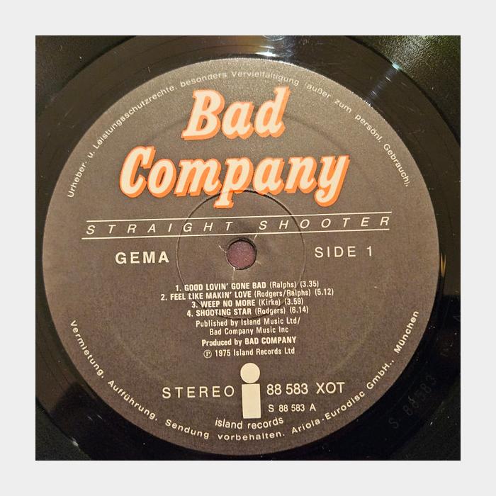 Bad Company - Straight Shooter (ex/ex+)