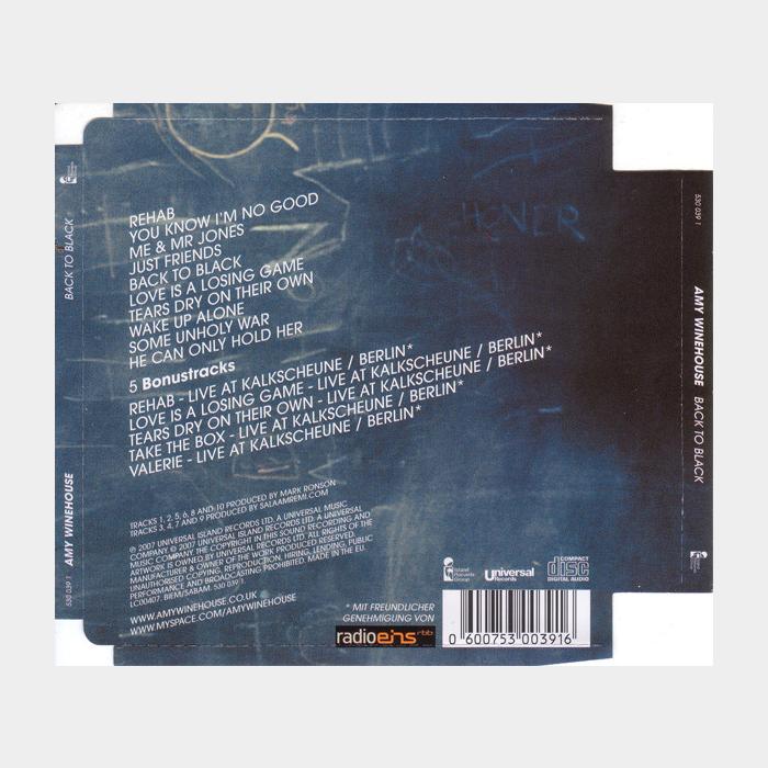 CD Amy Winehouse - Back To Black 2CD (ex+/vg)