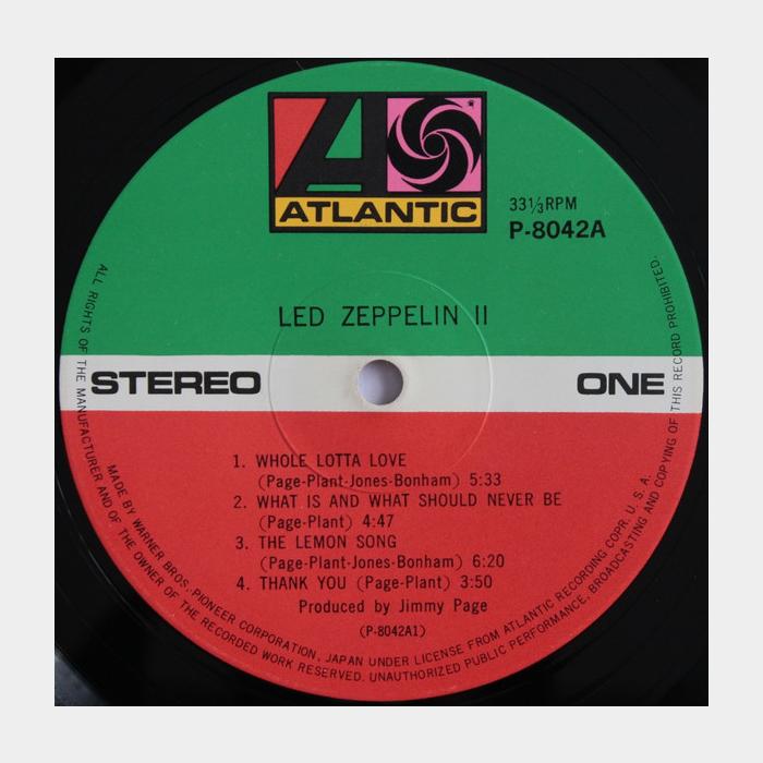 Led Zeppelin - II (vg+/ex+, obi, играет на ex)