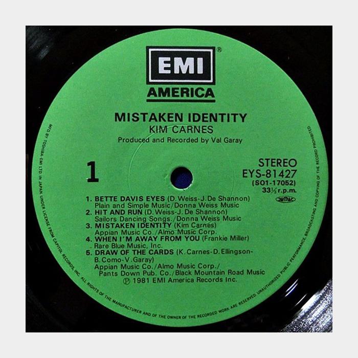 Kim Carnes - Mistaken Identity (ex/ex+, obi)