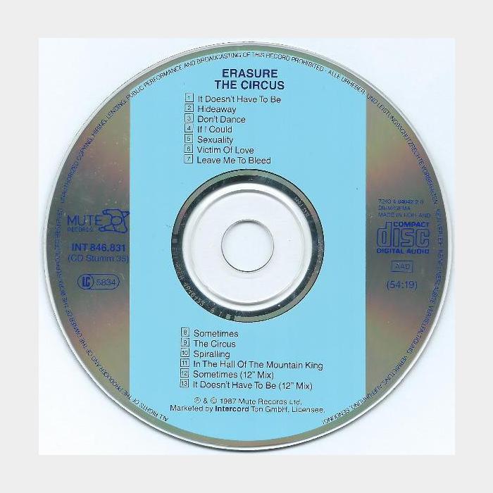 CD Erasure - The Circus
