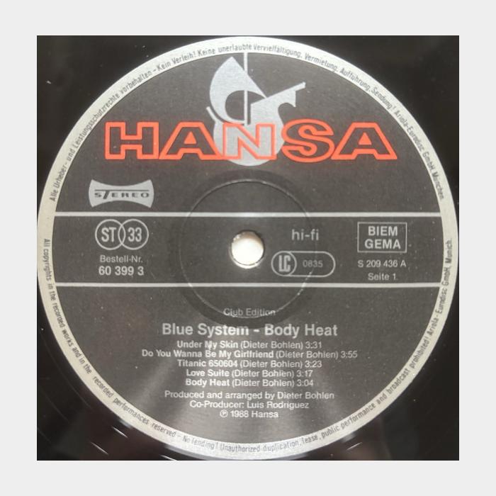 Blue System - Body Heat (ex+/ex)