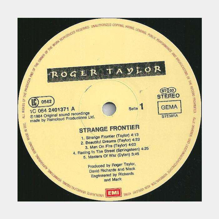 Roger Taylor - Strange Frontier (ex+/ex)