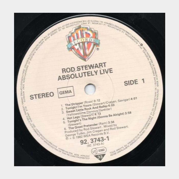 Rod Stewart - Absolutely Live 2LP (ex/ex-, little scratch)