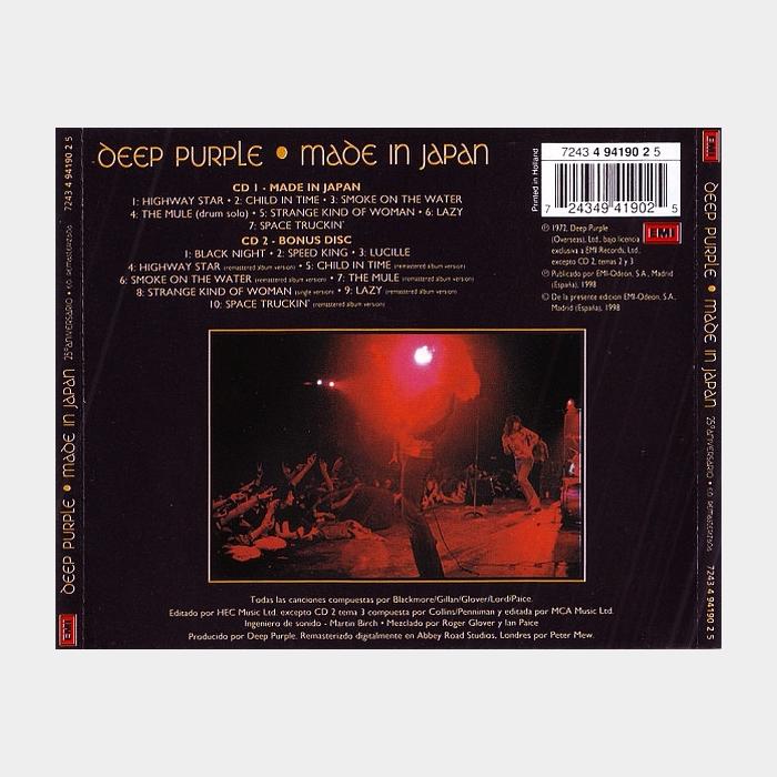 CD Deep Purple - Made In Japan. 25h Aniversario 2CD