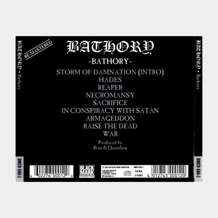 CD Bathory - Bathory