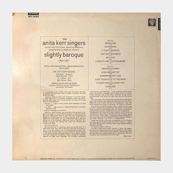 Anita Kerr Singers – Slightly Baroque (vg+/ex)