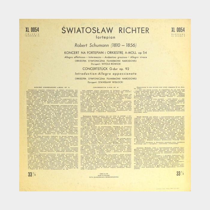Schumann - Sviatoslav Richter - Piano Concerto. Konzertstück (ex/ex)