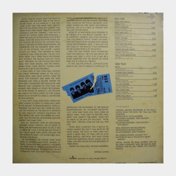 Beatles - The Beatles At The Hollywood Bowl (ex+/ex, ORIGINAL)