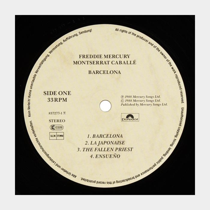 Freddie Mercury & Montserrat Caballe - Barcelona (ex+/ex+)