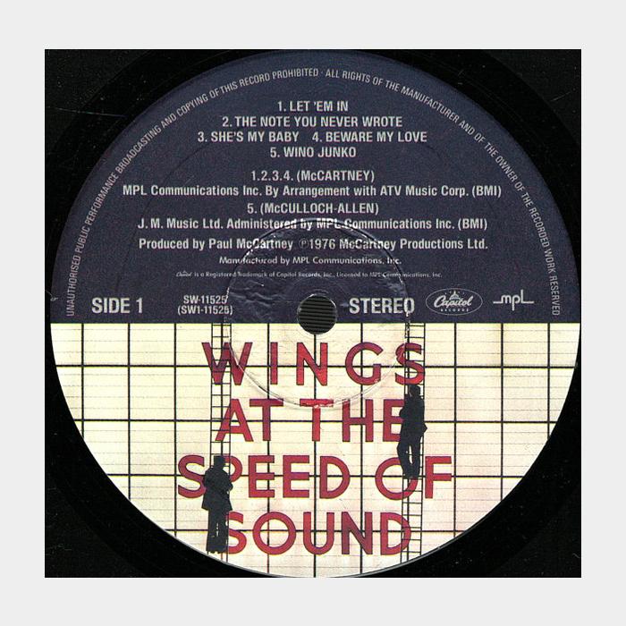 Wings - At The Speed Of Sound (ex+/ex+)
