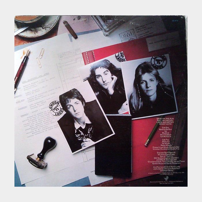 Paul McCartney & Wings - Band On The Run (ex/ex-, POSTER)