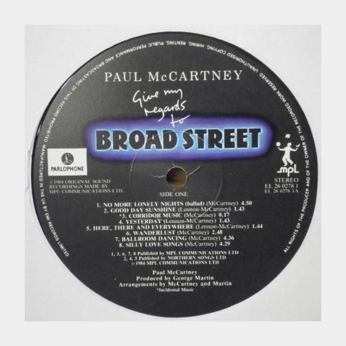 Paul McCartney - OST Give My Regards To Broad Street (ex-/ex, ORIGINAL)