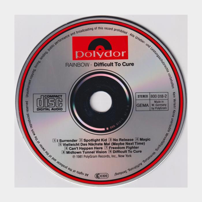 CD Rainbow - Difficult To Cure (ex+/ex)