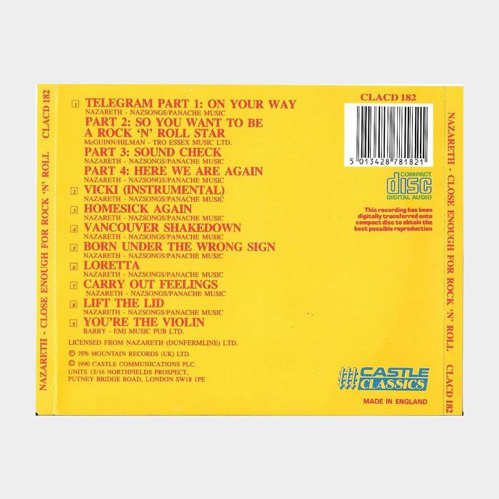 CD Nazareth - Close Enough For Rock'N'Roll (ex+/ex)