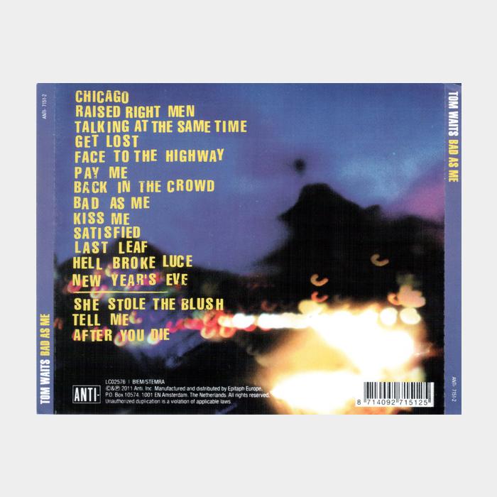 CD Tom Waits - Bad As Me