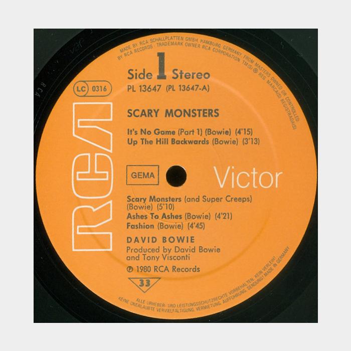 David Bowie - Scary Monsters (ex+/ex+)