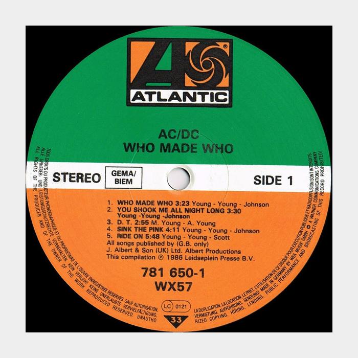 AC/DC - Who Made Who (ex+/ex-)