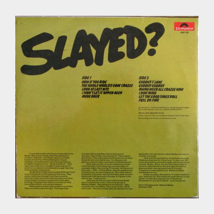 Slade - Slayed? (ex+/ex)