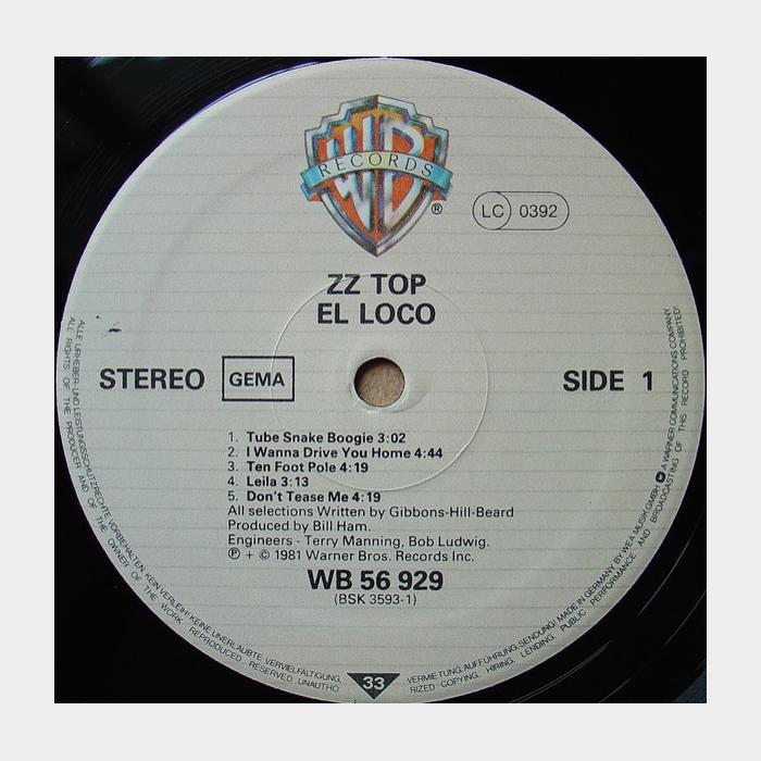 ZZ Top - El Loco (ex/ex+, little scratch)