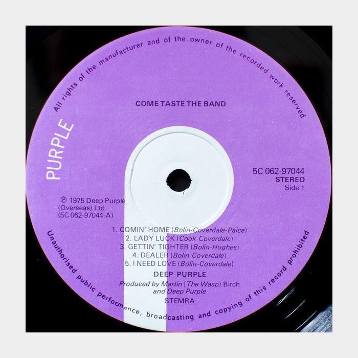 Deep Purple - Come Taste The Band (ex+/ex+, ORIGINAL)