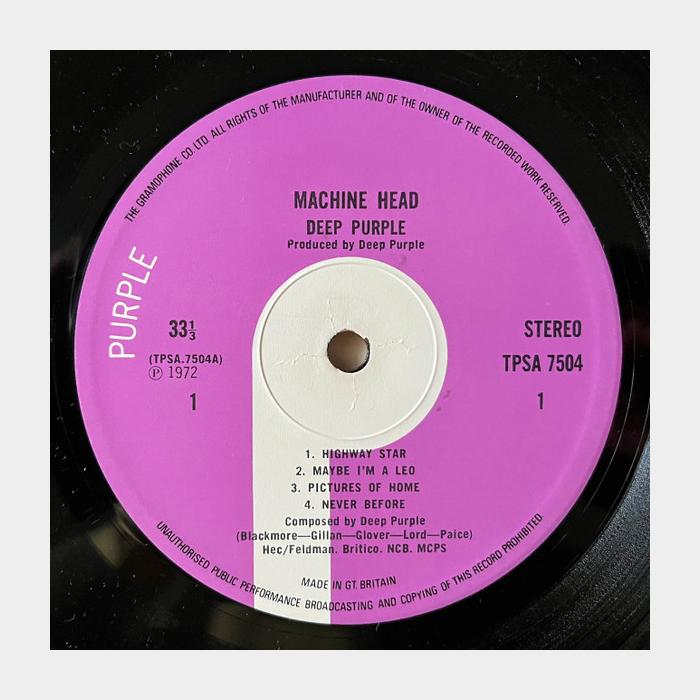 Deep Purple - Machine Head (vg+/ex-, звучит на ex+, ORIGINAL)