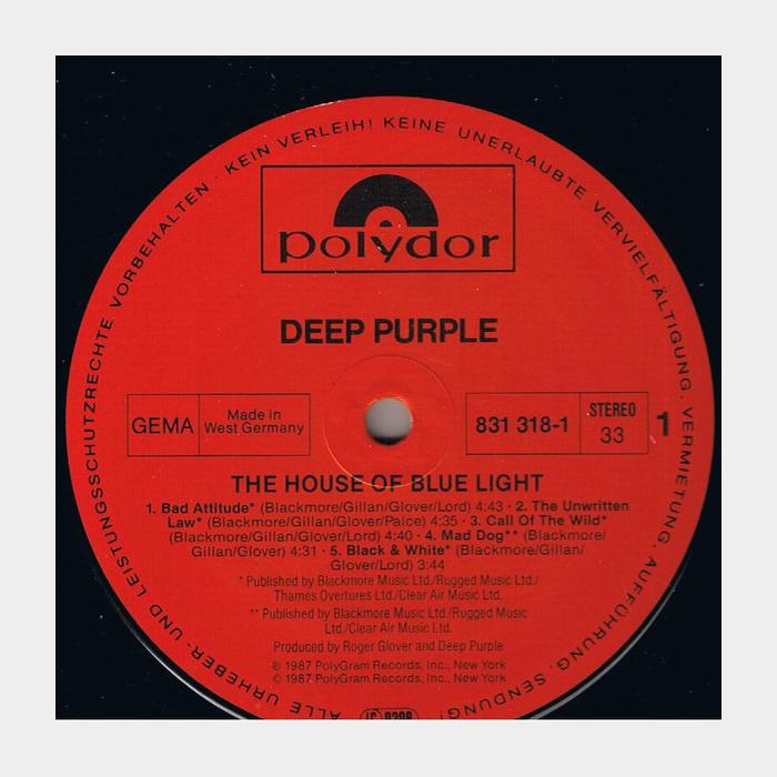 Deep Purple - The House Of Blue Light (ex+/ex+)