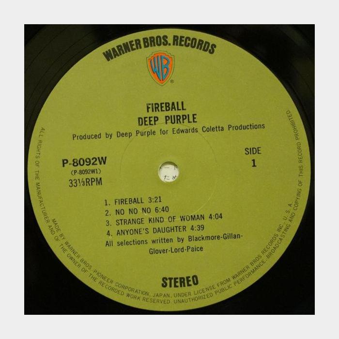 Deep Purple - Fireball (vg+/vg+, Green Label)
