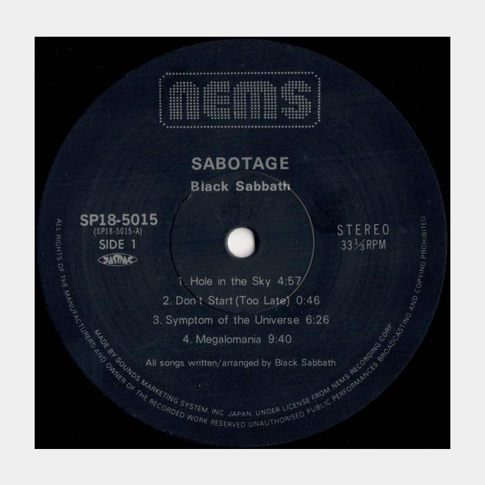 Black Sabbath - Sabotage (ex/ex+)