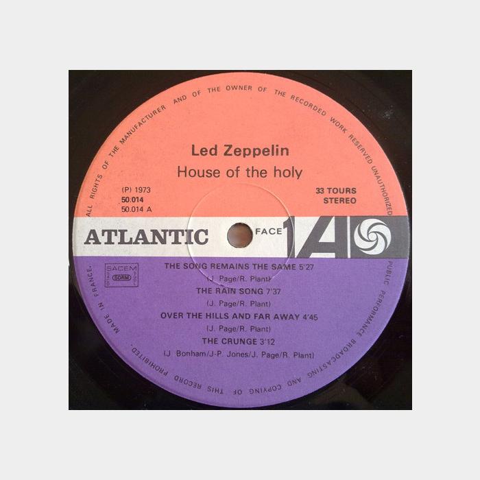 Led Zeppelin - Houses Of The Holy (ex/ex, Purple/Orange Label)