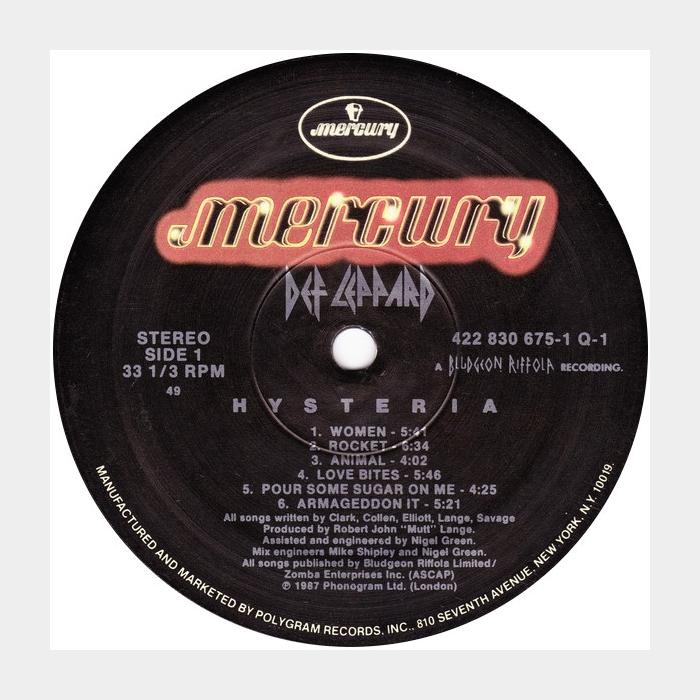 Def Leppard - Hysteria (ex+/ex+, ORIGINAL)
