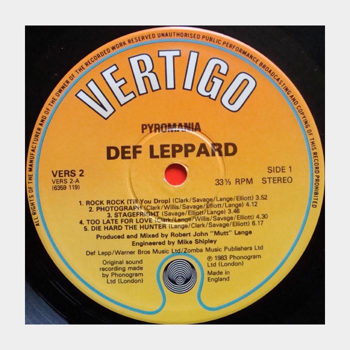 Def Leppard - Pyromania (ex+/ex+)