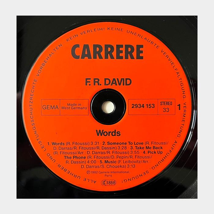 F.R.David - Words (ex+/ex+)