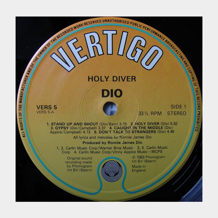 Dio - Holy Diver (vg+/ex-, звучит на ex+)