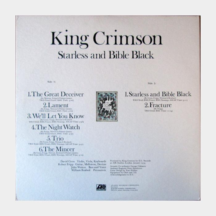 King Crimson - Starless And Bible Black (ex+/ex)