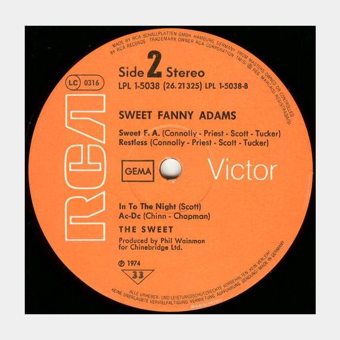 Sweet - Sweet Fanny Adams (ex+/ex-)