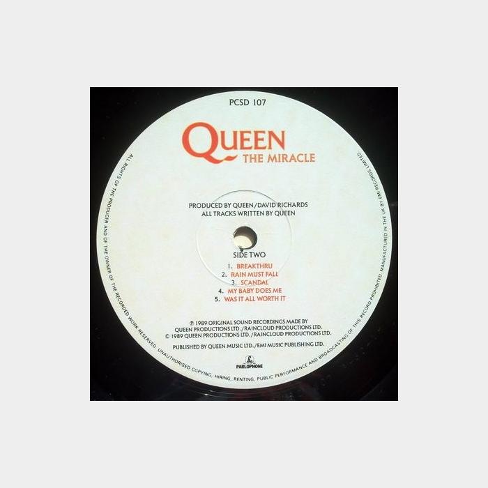 Queen - The Miracle (ex/ex+, ORIGINAL)