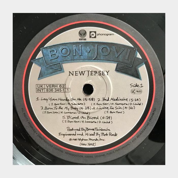 Bon Jovi - New Jersey (ex/ex+)