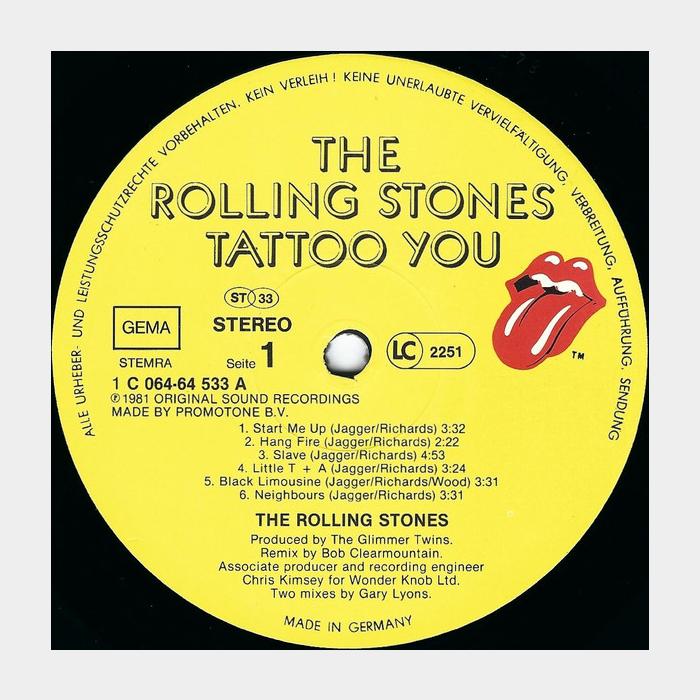 Rolling Stones - Tattoo You (ex/ex)