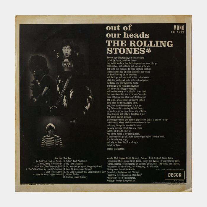 Rolling Stones - Out Of Our Heads (vg+/vg+, ORIGINAL)