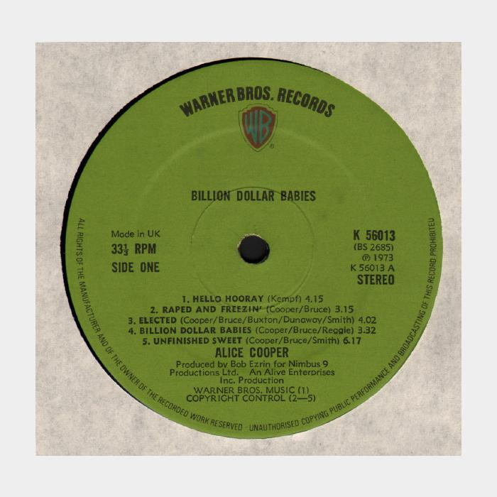 Alice Cooper - Billion Dollar Babies (ex+/ex, Dollar, ORIGINAL)