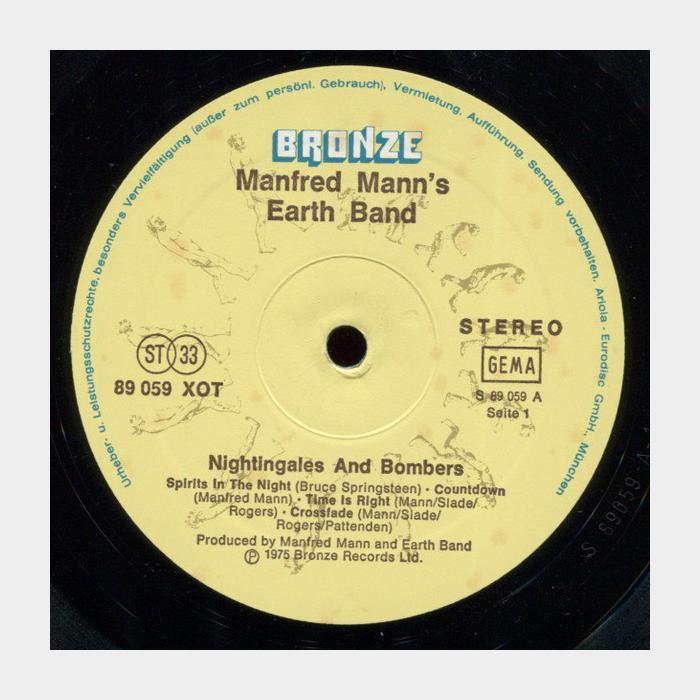 Manfred Mann's Earth Band - Nightingales & Bombers (ex/ex)