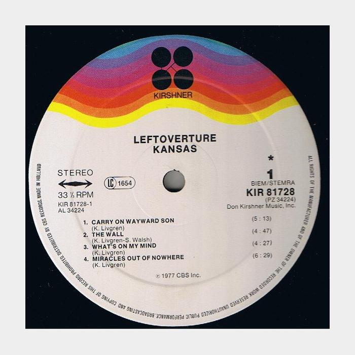 Kansas - Leftoverture (ex+/ex)