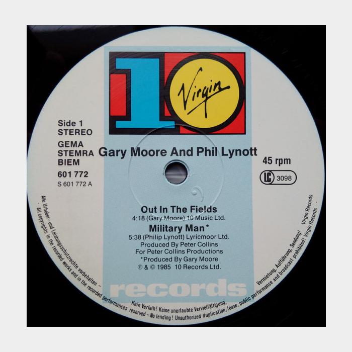 Gary Moore & Phil Lynott - Out In The Fields (ex+/ex, 45RPM)