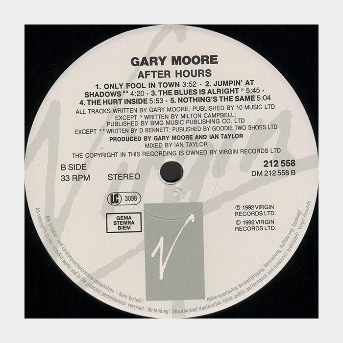 Gary Moore - After Hours (ex+/ex+)