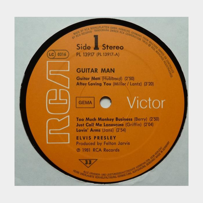 Elvis Presley - Guitar Man (ex+/ex+)