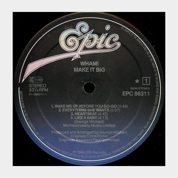 Wham! - Make It Big (ex+/ex+)