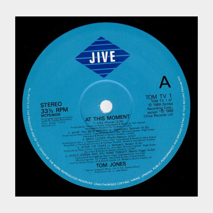 Tom Jones - At This Moment (ex+/ex+)