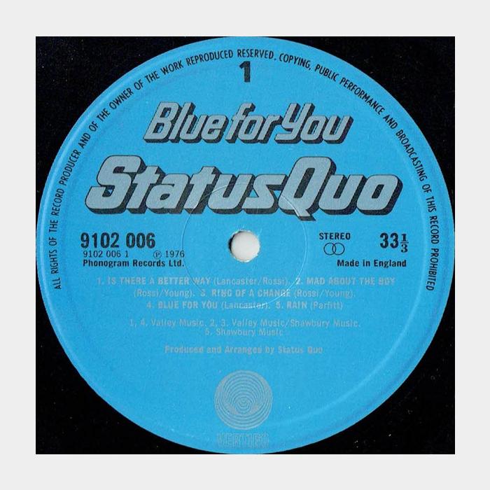 Status Quo - Blue For You (ex/ex+)